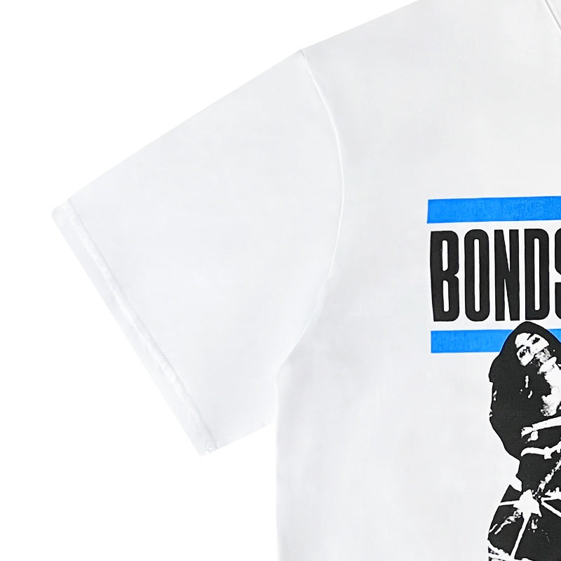 ERD T Shirts Double-sided Distressed Letter & Silhouette Printed Top