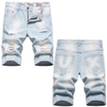 Denim shorts High-quality trendy casual pure cotton Non-stretch plus-size men's clothing