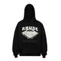 RHUDE Hoodie Faded Mountain Diamond Text Artwork