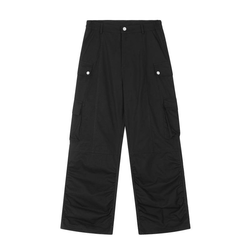 American-style streetwear harem pants Versatile High Waist Casual Cargo Trousers