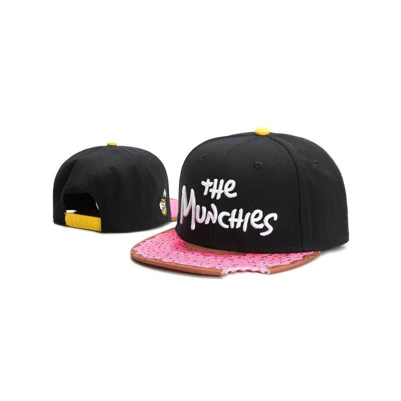 Trendy flat brimmed snapback hatscartoon men and women neutral