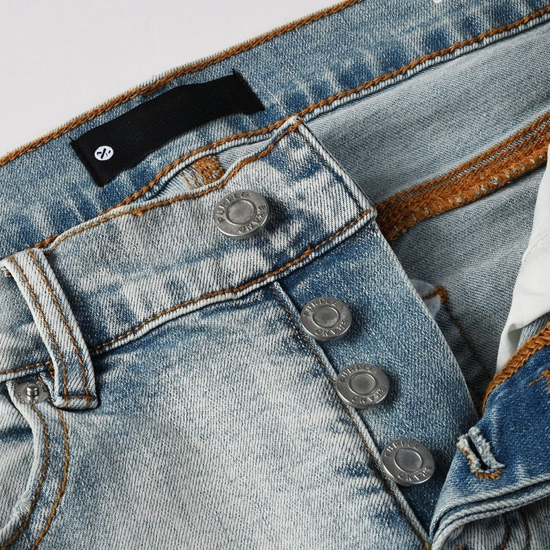 Purple brand Jeans High-quality pure cotton streetwear trousers line