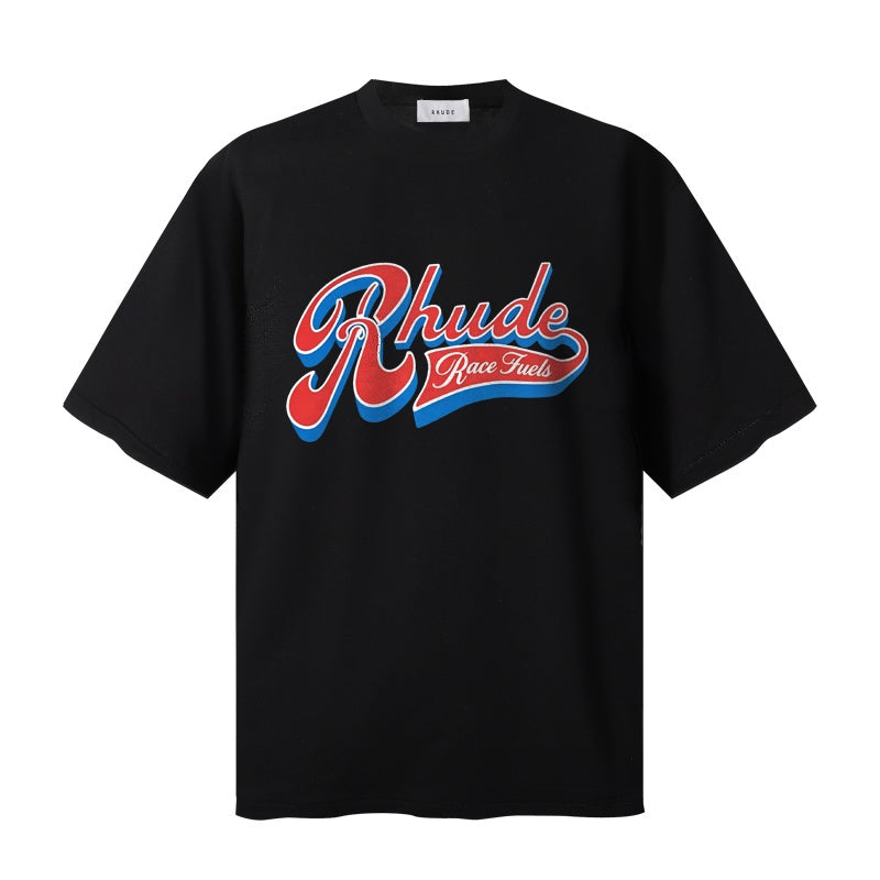 RHUDE T Shirts Classic Athletic Cursive Motif