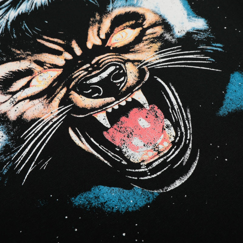 Vintage-style American T-shirt Retro Tattoo Style Feline Artwork