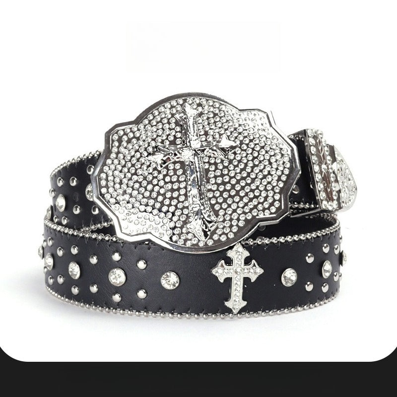 Hip-Hop Punk Rhinestone Belt