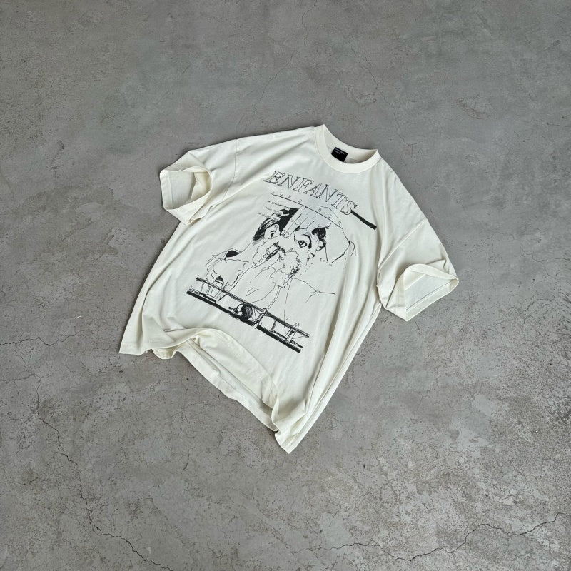 ERD T Shirts Art Figure Print Soft Loose Fit Casual Summer Top