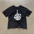 Unisex Vintage T Shirts Saint 26ss Vintage Line (WCC) – "Punk Chopper Fuck" – Limited Edition – Boxy, Wide-Cut, Distressed-Style Streetwear T-Shirt with Wide Neckline (Rebellious Biker/Skull Aesthetic)