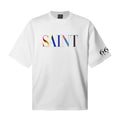 Saint Michael T Shirts Gradient Serif Lettering Sleeve Numeral Graphic