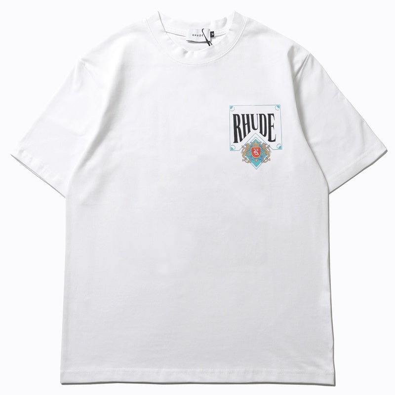 Mens T-shirt Vintage RHUDE Printed Short-Sleeve Tee