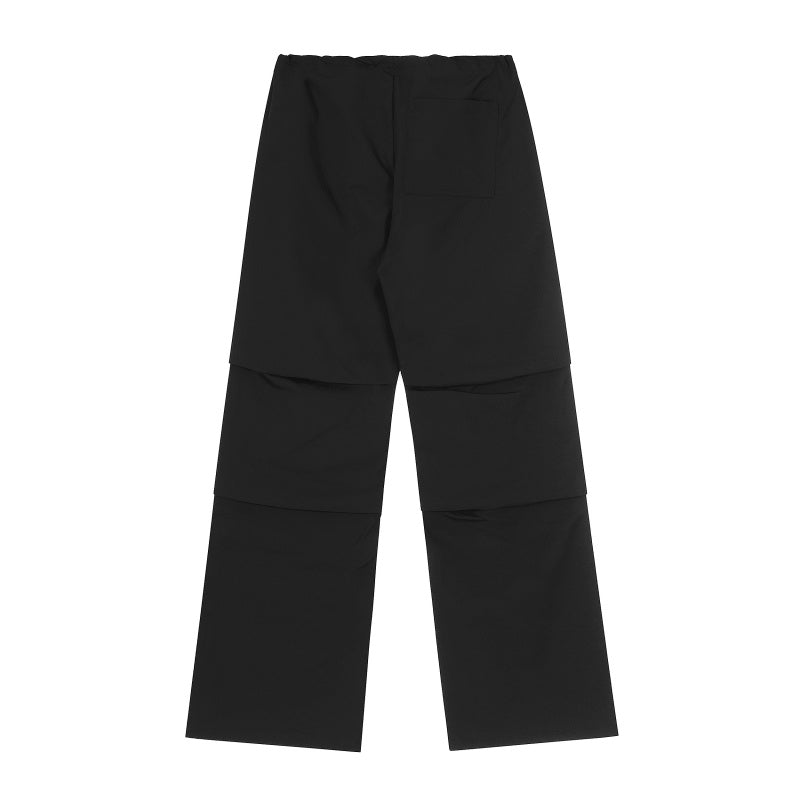 American-style streetwear harem pants Elastic waist with contrast drawstring detail