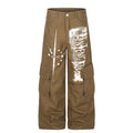 American-style streetwear harem pants Star accent detail within graphic motif