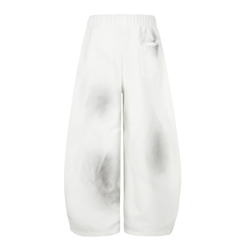 American-style streetwear harem pants Vintage Smoke Dyed Star Waistband Oversized Trousers