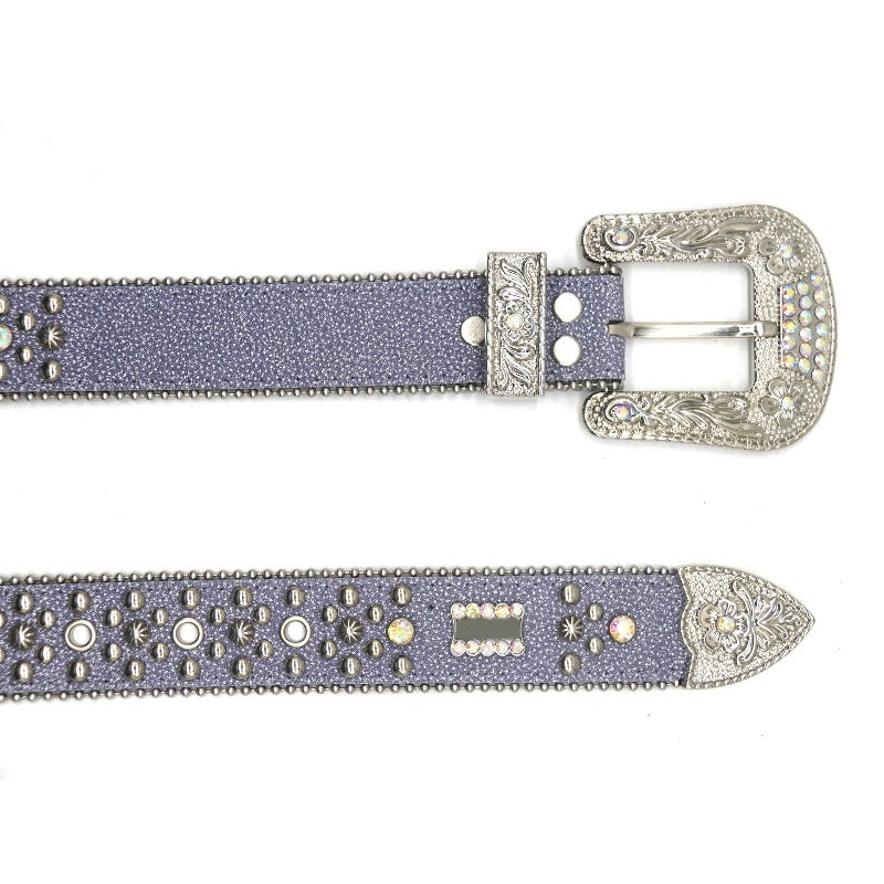 Hip-hop punk rhinestone belt punk style