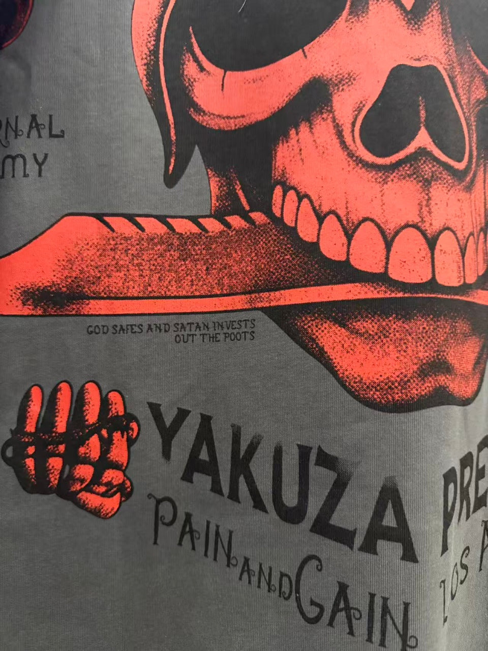 Vintage style washed summer wear T shirt Skull