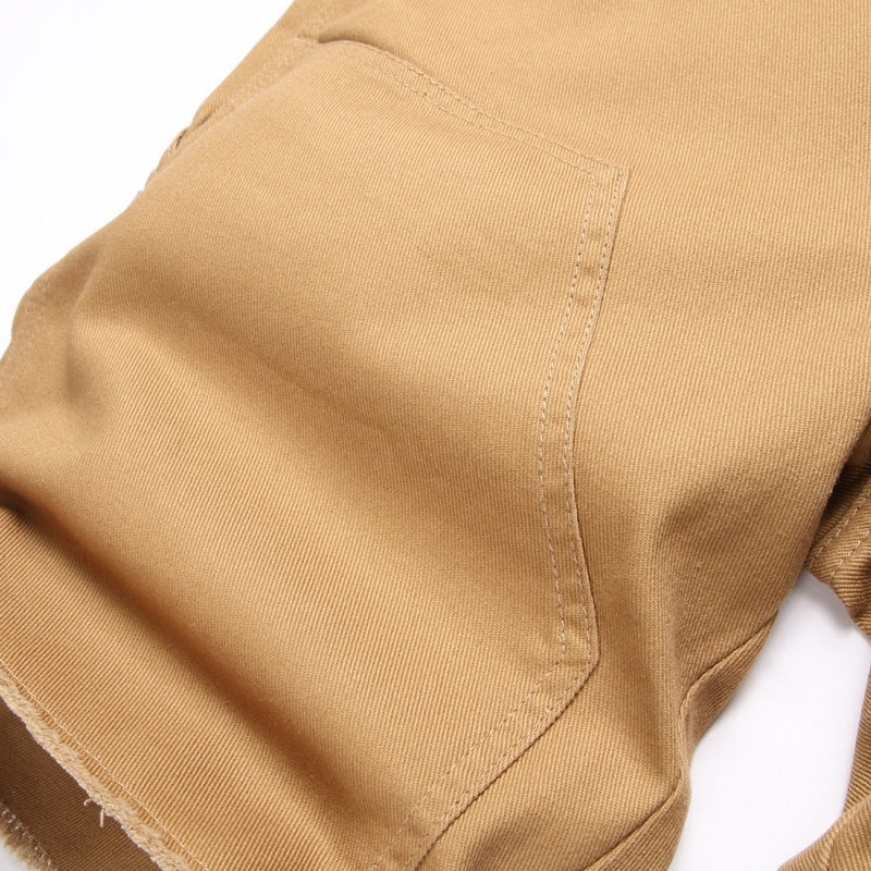 Denim shorts High-quality trendy casual pure cotton Non-stretch plus-size men's clothing