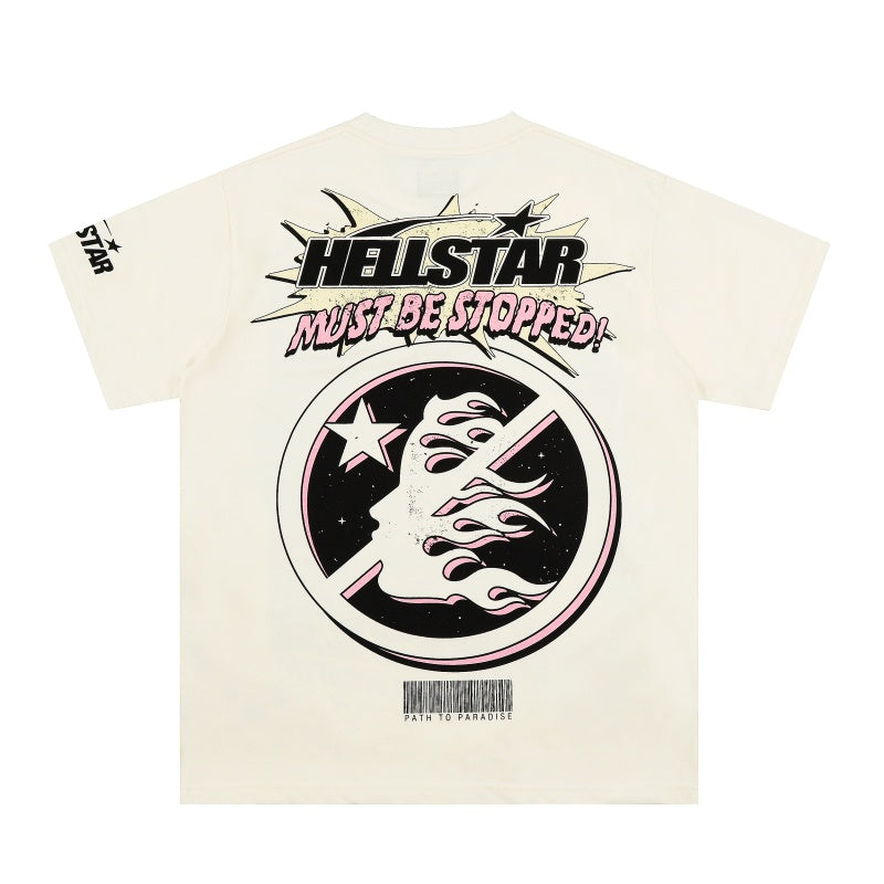 Vintage-style American T-shirt Retro Tabloid Halftone Streetwear