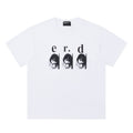 ERD T Shirts Three Framed Face Minimal Typography Graphic Top