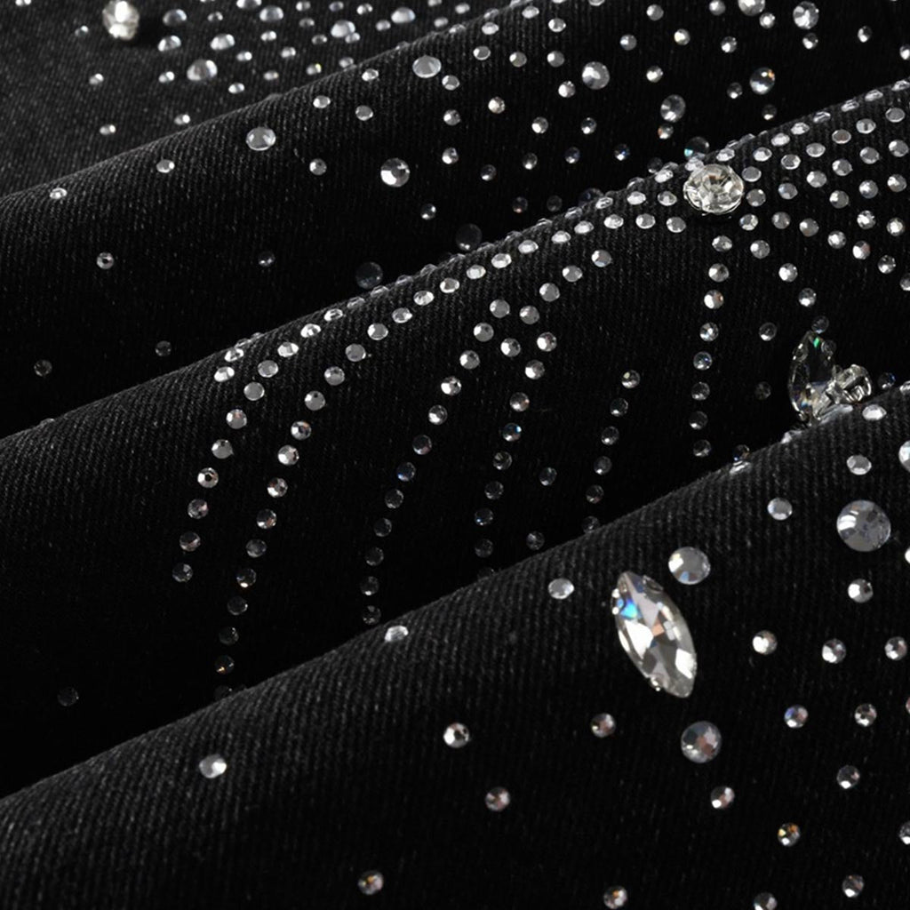 purple brand jeans Rhinestones #9125