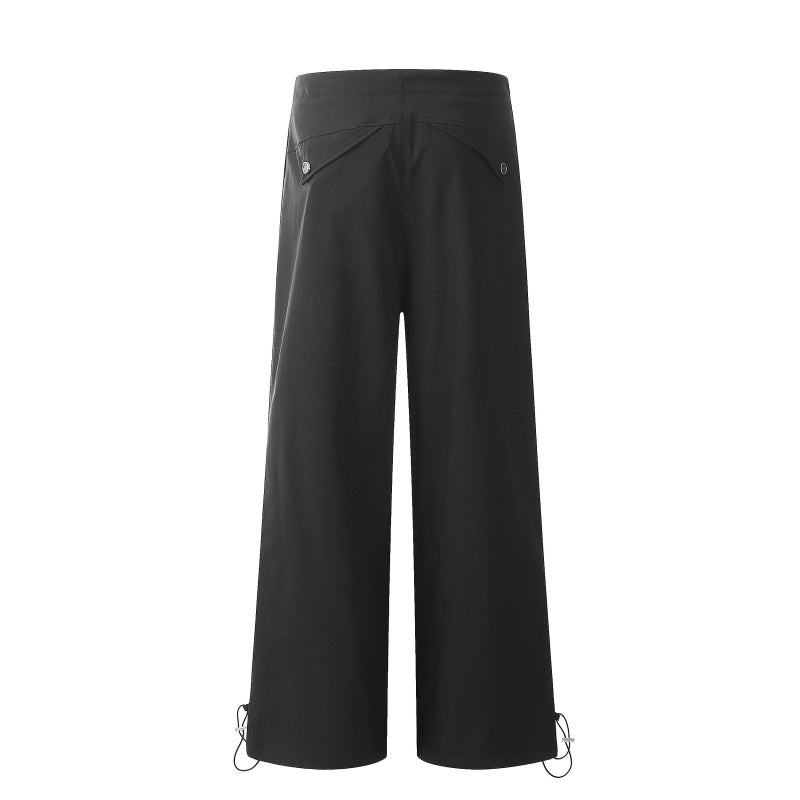 American-style streetwear harem pants Adjustable ankle drawstring hem detail