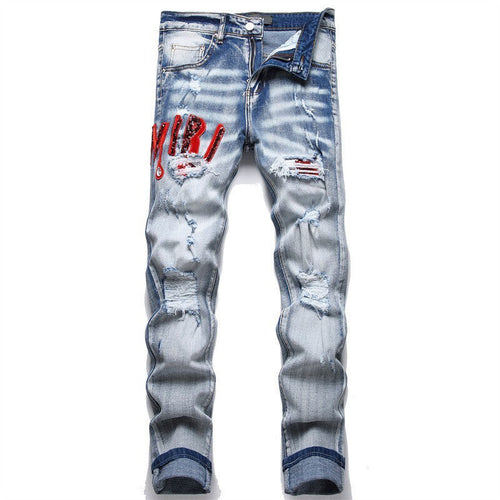 AMIRI Jeans High-quality distressed pure cotton
