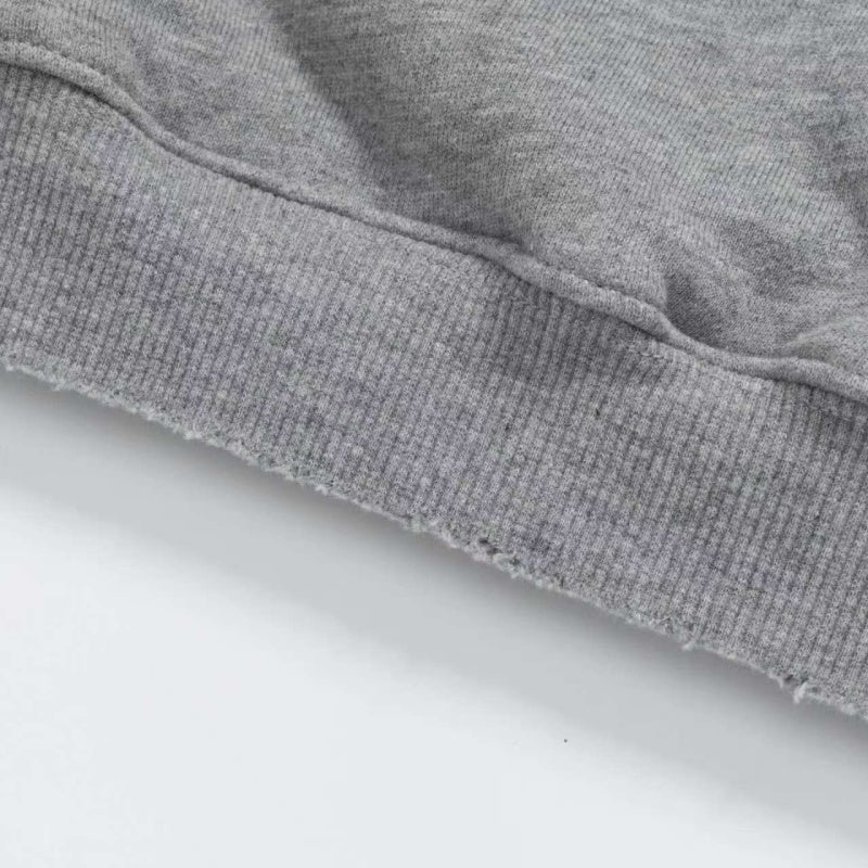 ERD Hoodie Grey Faded Red Dual-Side Figure Print Oversized Pullover