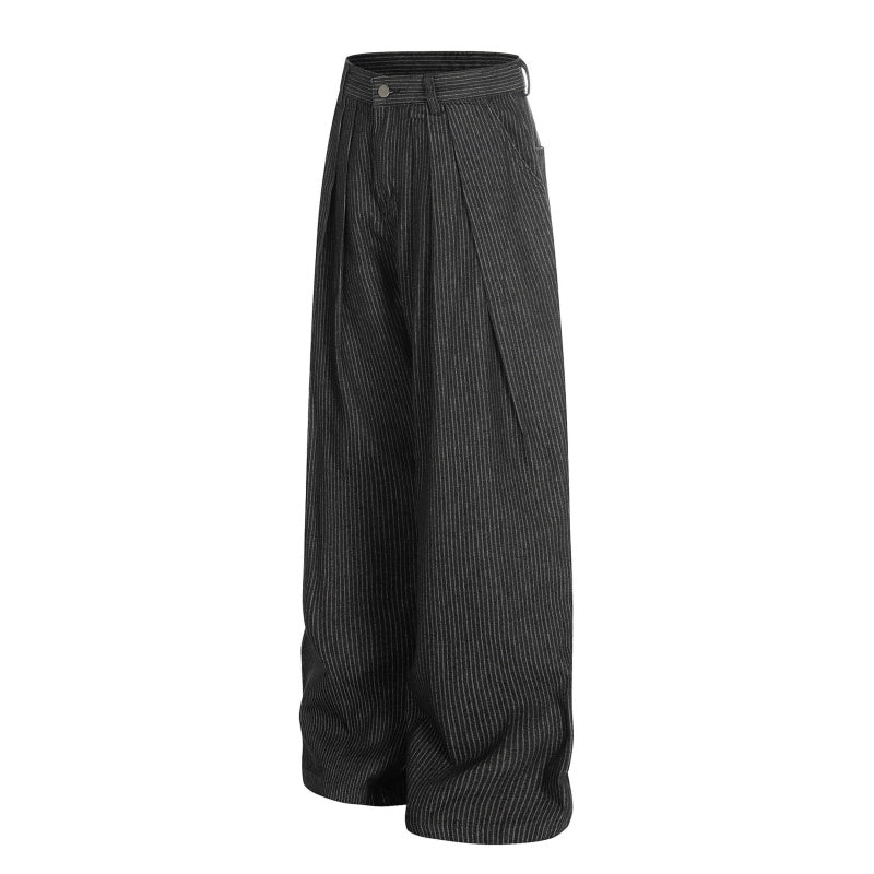 American-style streetwear harem pants Light Denim & Dark Pinstripe Dual Colorway