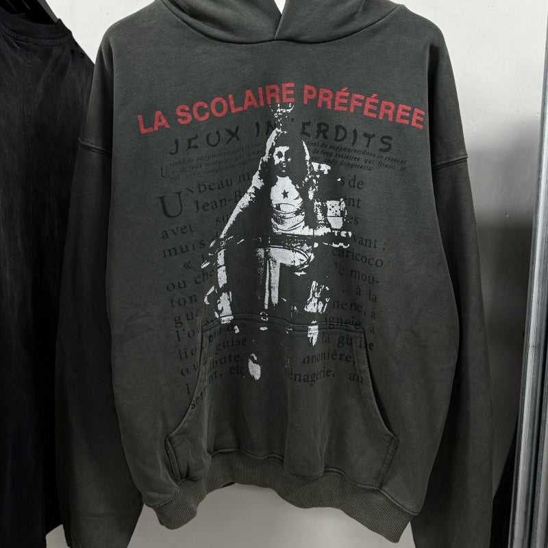 Unisex Vintage Hoodie "Queen of Dreams" Lifestyle – Limited Edition Hoodie. Custom color-matched "Midnight Green" fabric, featuring Asute enzyme-milled wash processing.