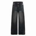 American-style streetwear harem pants Heavy Thigh Whisker Faded Garment