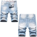 Denim shorts High-quality trendy casual pure cotton Non-stretch plus-size men's clothing