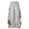 American-style streetwear harem pants Cursive Letter Print Baggy Silhouette