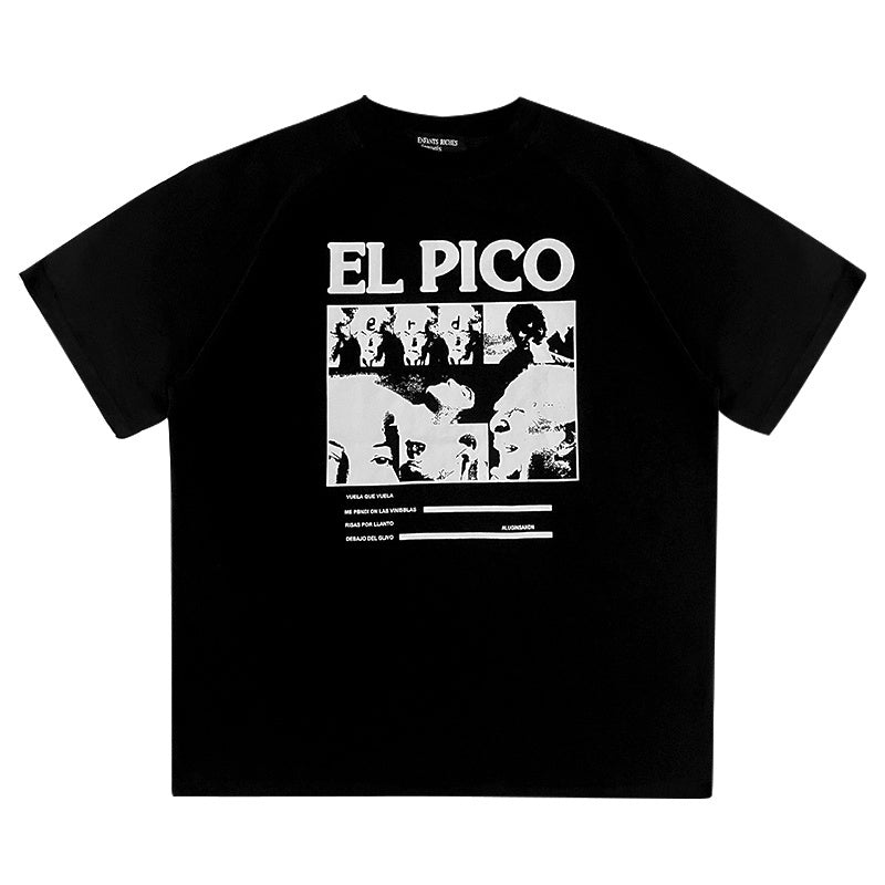 ERD T Shirts Block Text & Monochrome Figure Snapshot Aesthetic Top