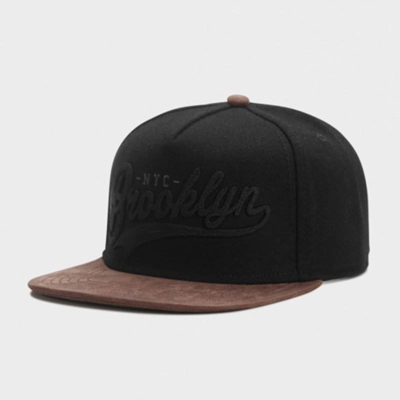 Trendy flat brimmed snapback hatsbrooklyn men's and women's adjustable hat