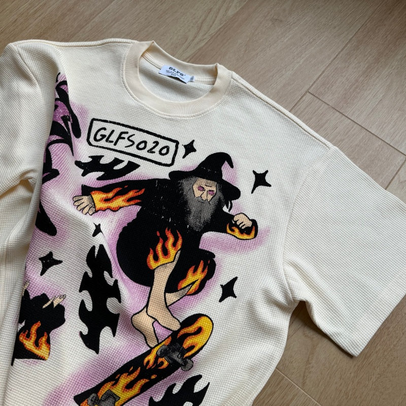 Unisex vintage T-shirt Flame Magician