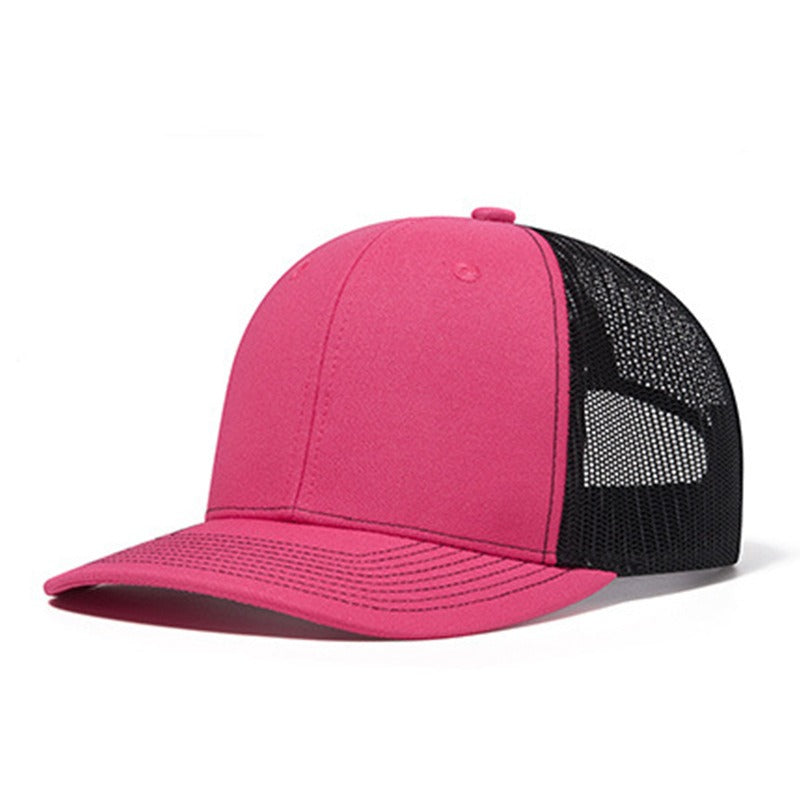 Trendy flat brimmed snapback hatssummer mesh breathable