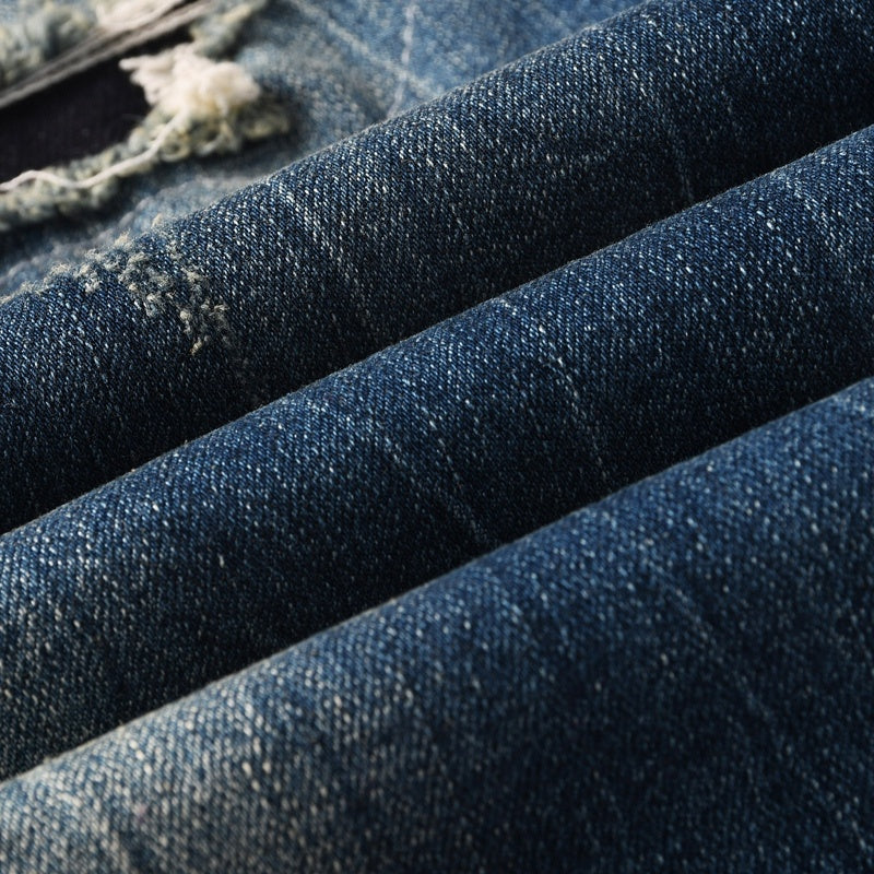 Purple brand Jeans High-quality pure cotton streetwear trousers Hole