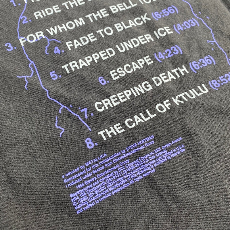 Unisex Vintage T Shirts METALLICA "Lightning Chair" Limited Edition Vintage-Style Washed & Distressed Tee