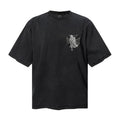Saint Michael T Shirts Gothic Skull Prayer Hands Iron Cross Retro Streetwear