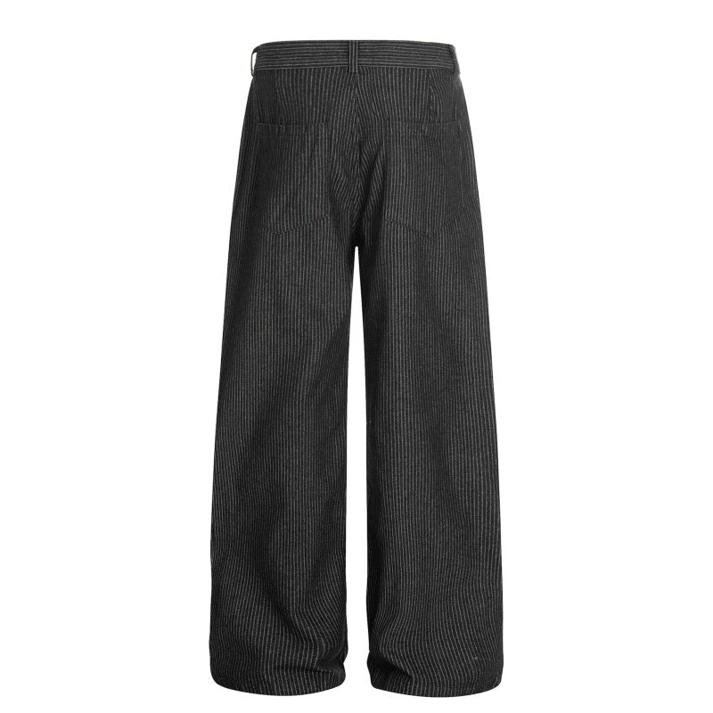 American-style streetwear harem pants Light Denim & Dark Pinstripe Dual Colorway