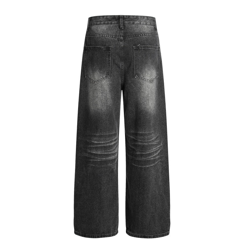 American-style streetwear harem pants Curved Stitch Panel Relaxed Bottoms