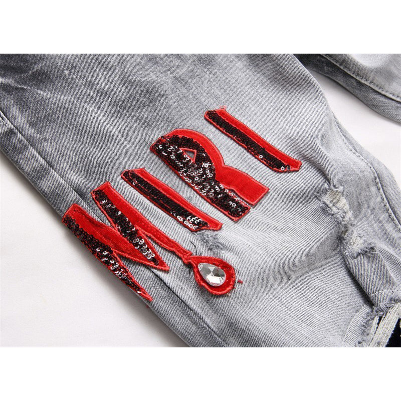 AMIRI Jeans High-quality distressed pure cotton