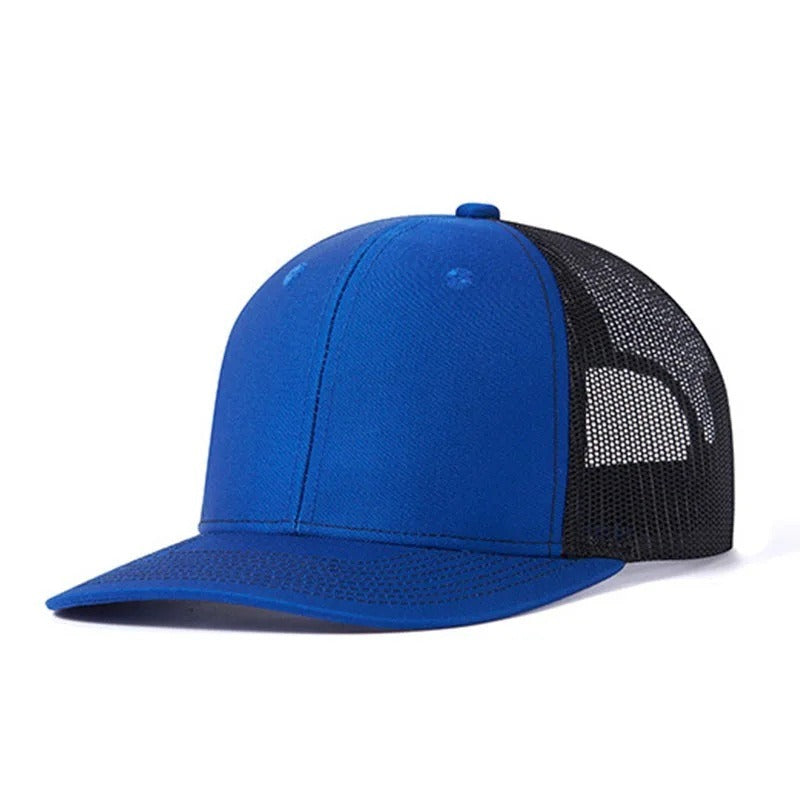 Trendy flat brimmed snapback hatssunshade net hat