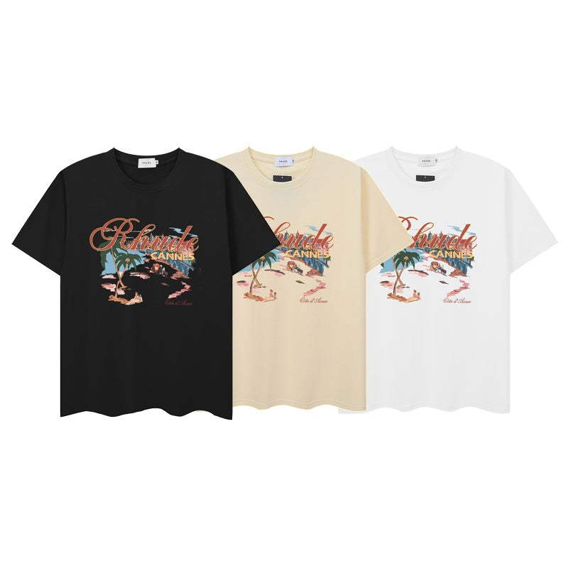 RHUDE T Shirts Classic Summer Beach Motif