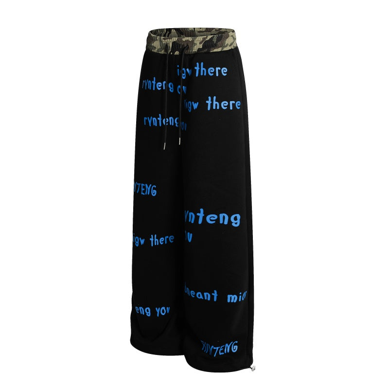 American-style streetwear harem pants Camouflage Waist Drawstring Streetwear Trousers
