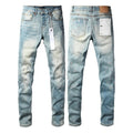 Purple brand Jeans High-quality pure cotton streetwear trousers embroidery