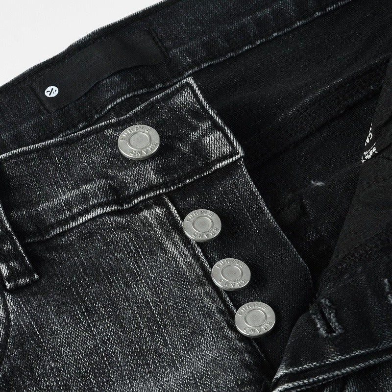 Purple brand Jeans High-quality pure cotton streetwear trousers Hole