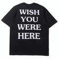 Mens T-shirt Vintage American-style Kanye & Travis Scott Minimalist Letter Print