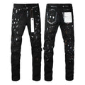 Purple brand Jeans High-quality pure cotton streetwear trousers Splashed ink