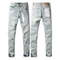 Purple brand Jeans High-quality pure cotton streetwear trousers Rhinestone
