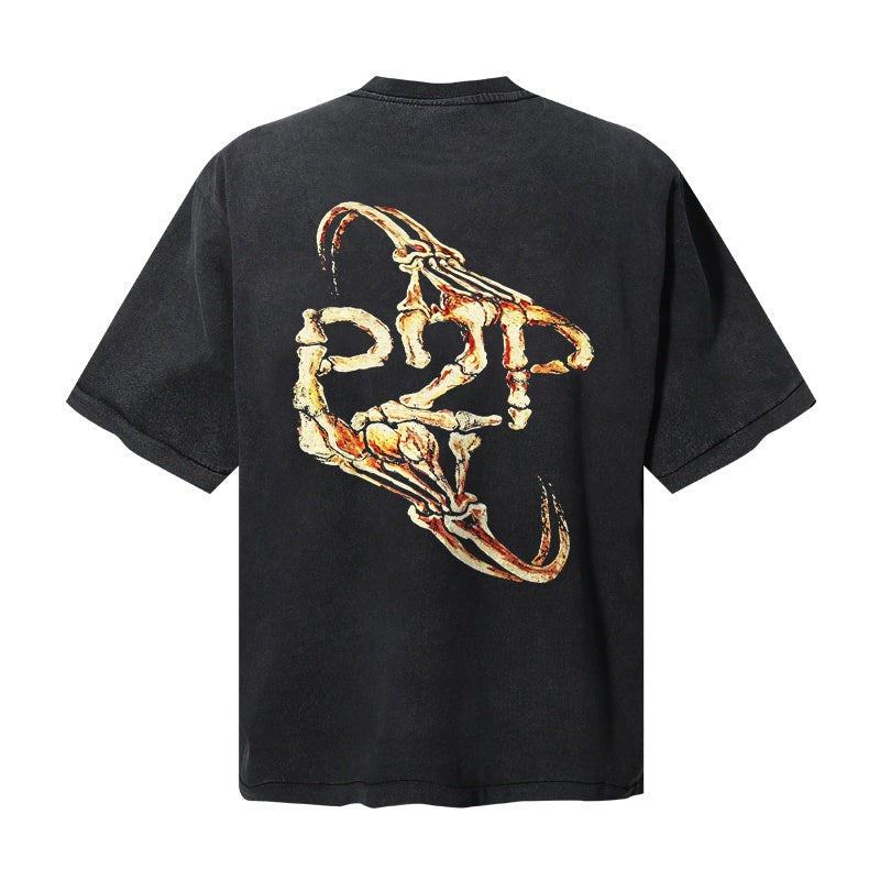 Saint Michael T Shirts Faded Destroyed Wash Creepy Thorn Crown Doll Retro Streetwear Artwork