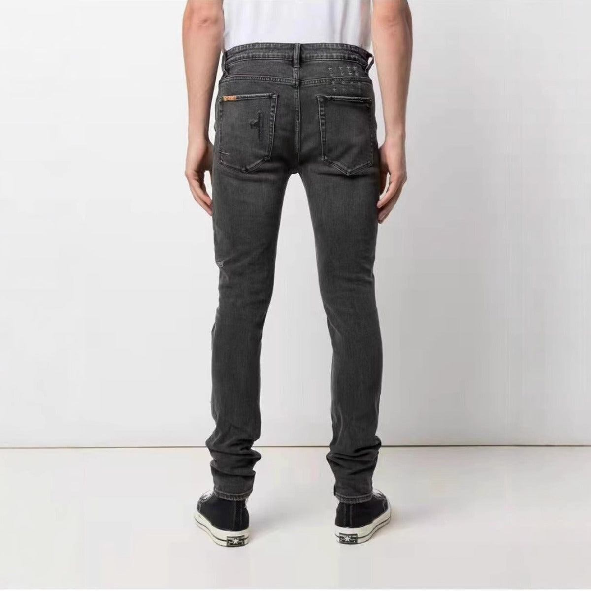 KSUBI Jeans Slim Fit Casual Stretch Ripped Jeans